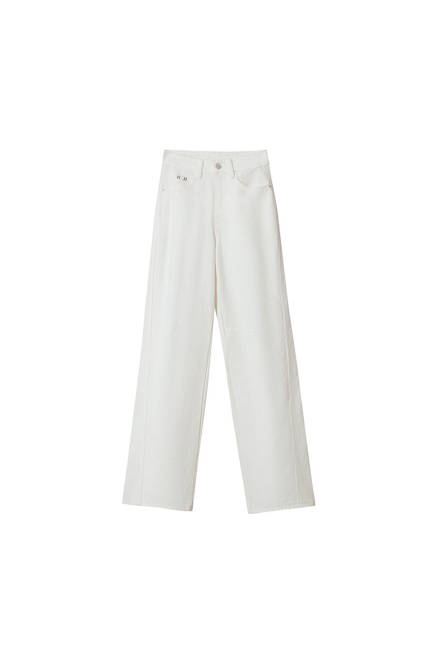 All - Cotton Wide - leg Denim Long Pants|AMII-AMII.com
