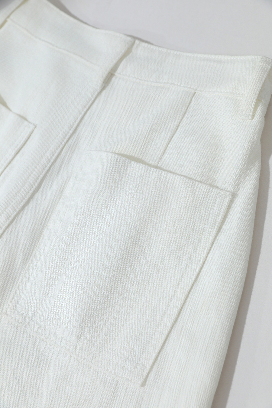 All - Cotton Wide - leg Denim Long Pants|AMII-AMII.com