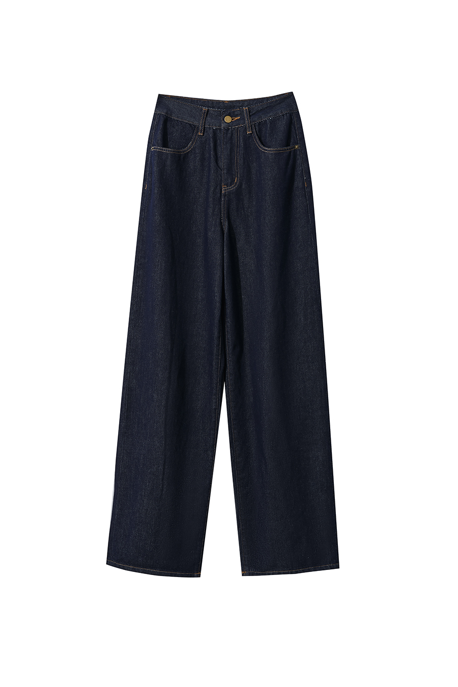 Embroidered Wide-leg Denim Trousers