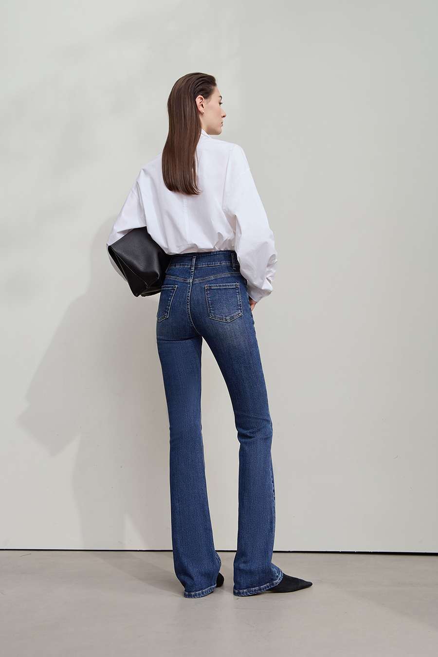 Retro Flare Denim Pants|AMII-AMII.com