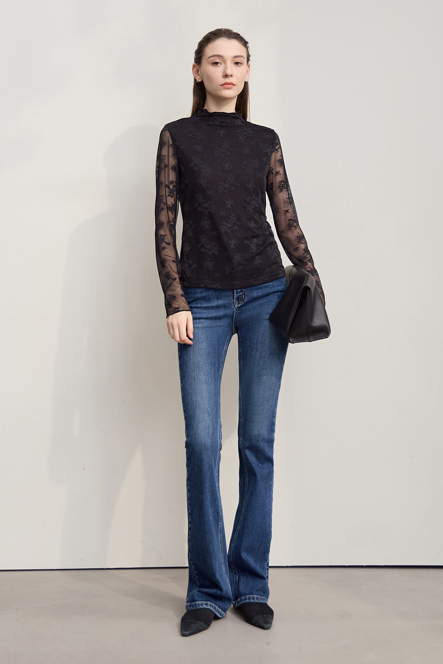 Retro Flare Denim Pants|AMII-AMII.com