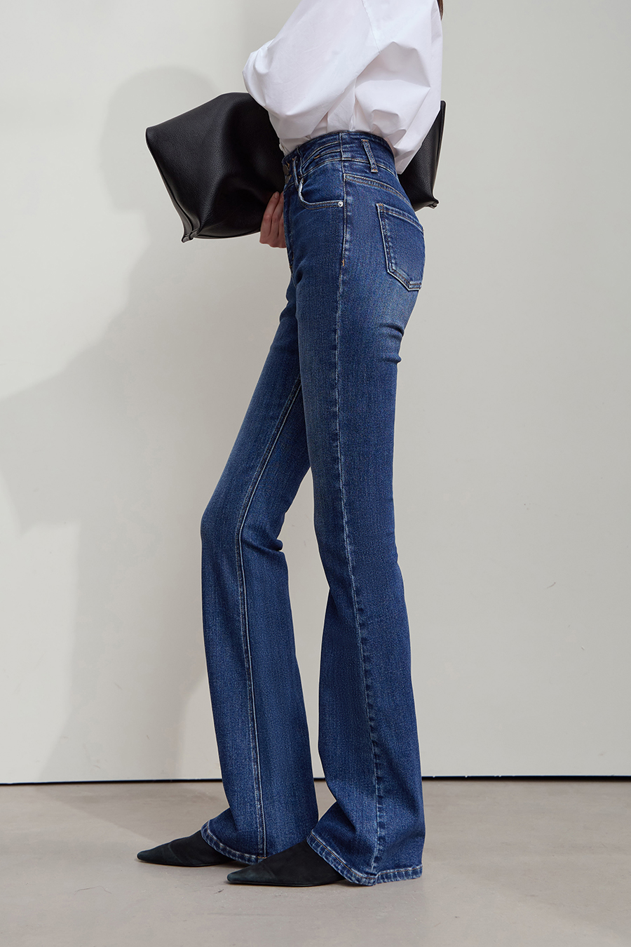 Retro Flare Denim Pants|AMII-AMII.com