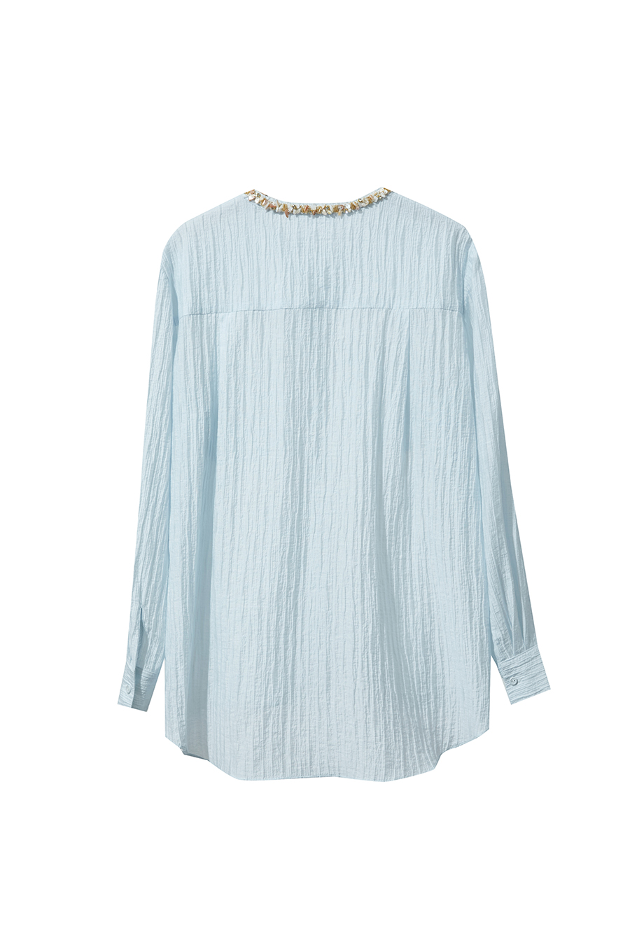 Tweed-Style Ribbon Acetate Shirt