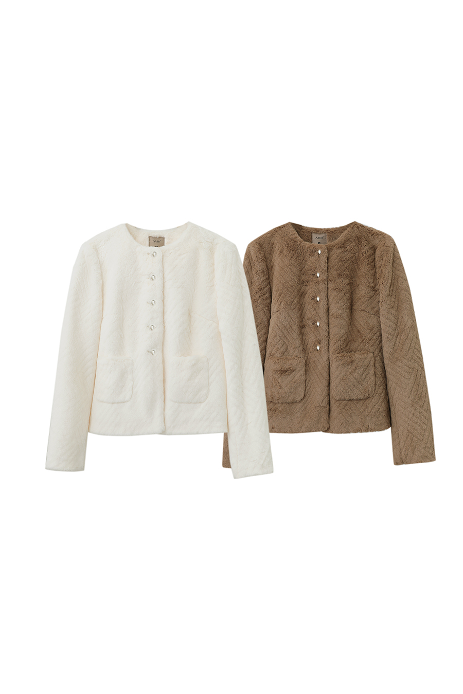 Luxuriously Warm Crew Neck Fleece Coat