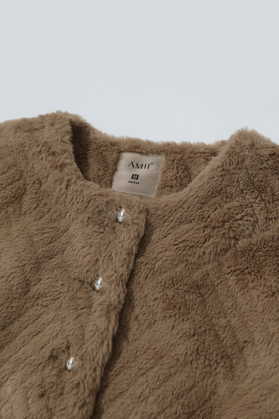 Luxuriously Warm Crew Neck Fleece Coat