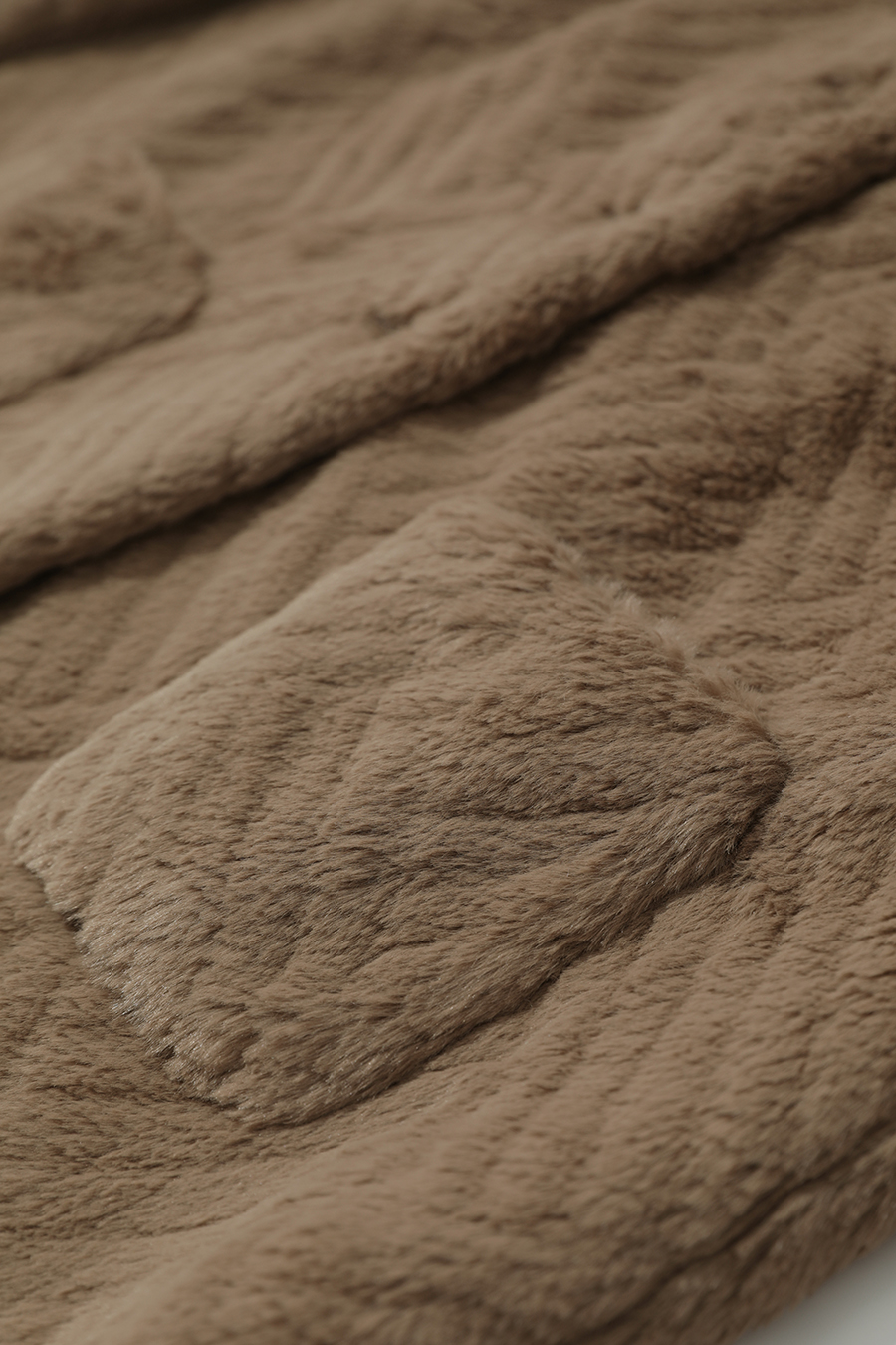 Luxuriously Warm Crew Neck Fleece Coat