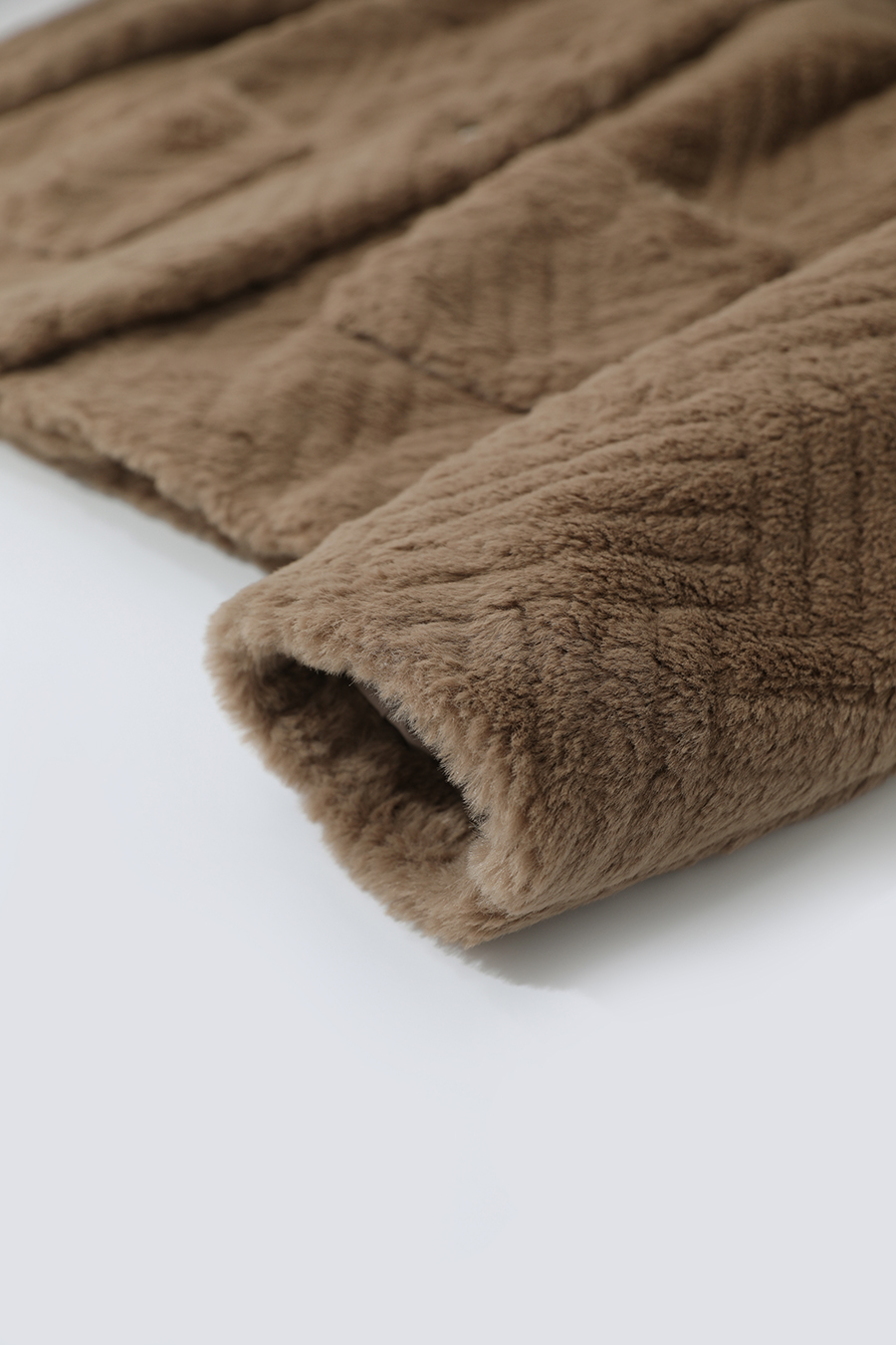 Luxuriously Warm Crew Neck Fleece Coat