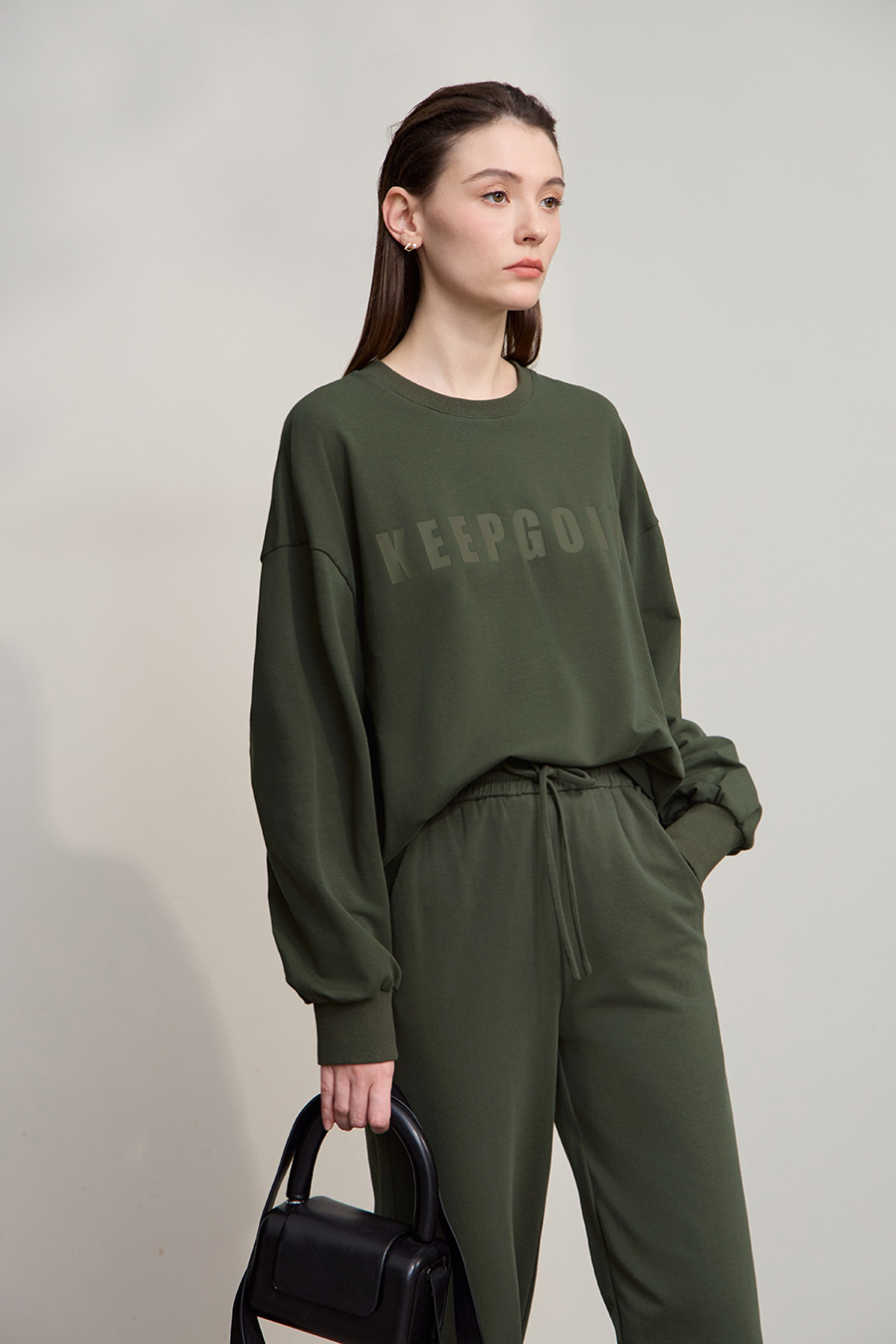 Letter Printed Loose Sweatshirt