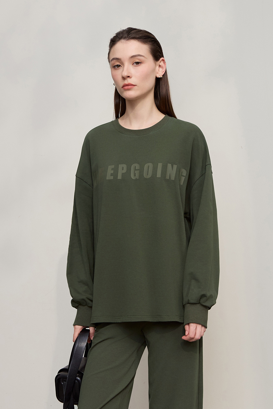 Letter Printed Loose Sweatshirt