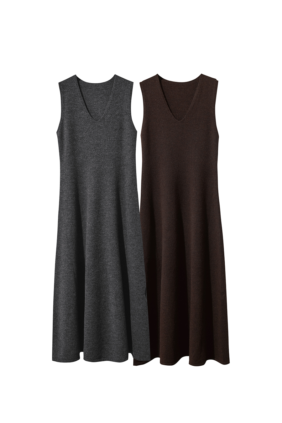 V-Neck Waist-Cinched Dress|AMII-AMII.com