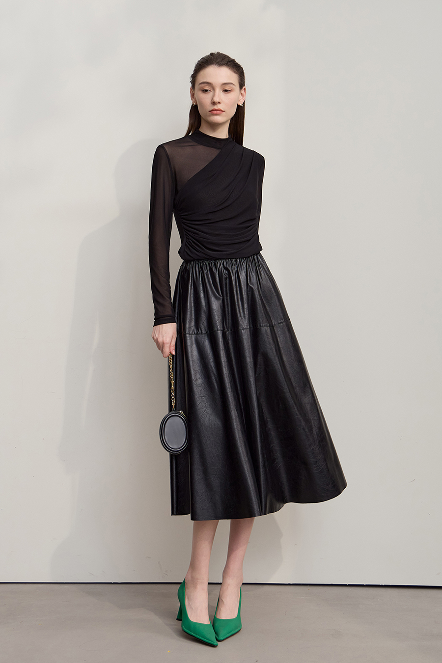 Elastic Mesh Slim T - Shirt|AMII-AMII.com