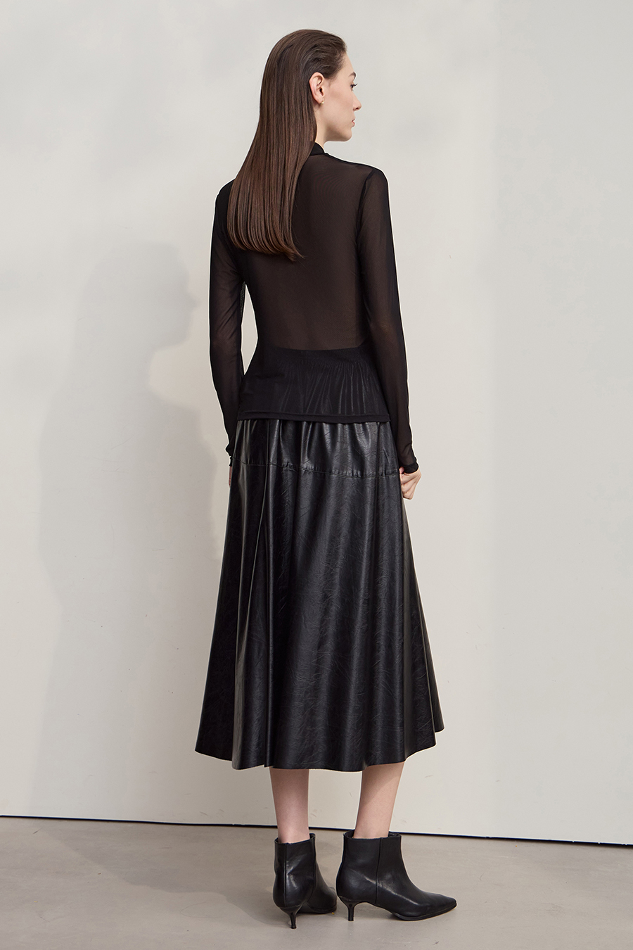 Elastic Mesh Slim T - Shirt|AMII-AMII.com