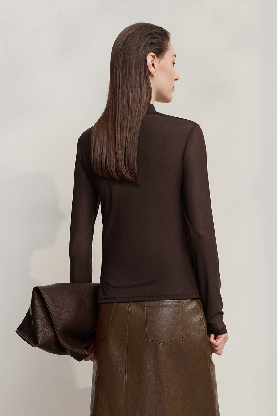 Elastic Mesh Slim T - Shirt|AMII-AMII.com