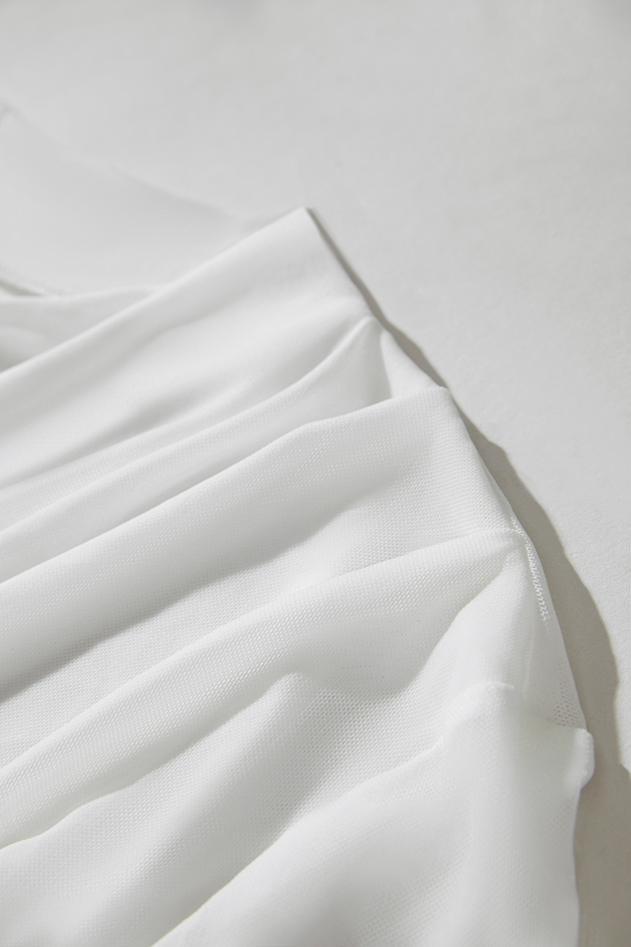 Elastic Mesh Slim T - Shirt|AMII-AMII.com