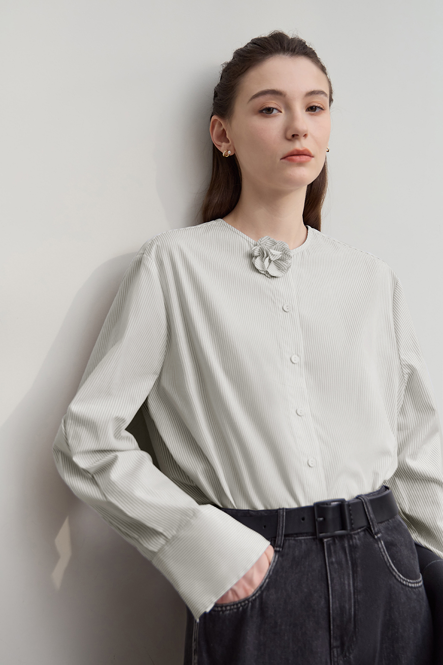 3D Floral Cotton Shirt