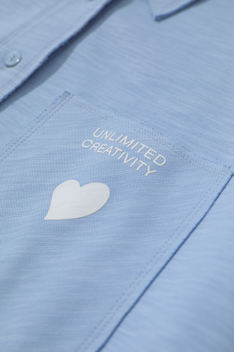 Heart Printed Drop-shoulder Shirt