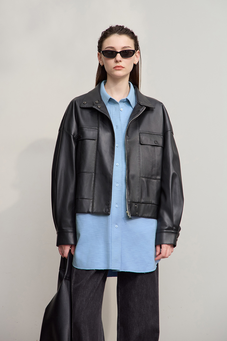 Heart Printed Drop-shoulder Shirt