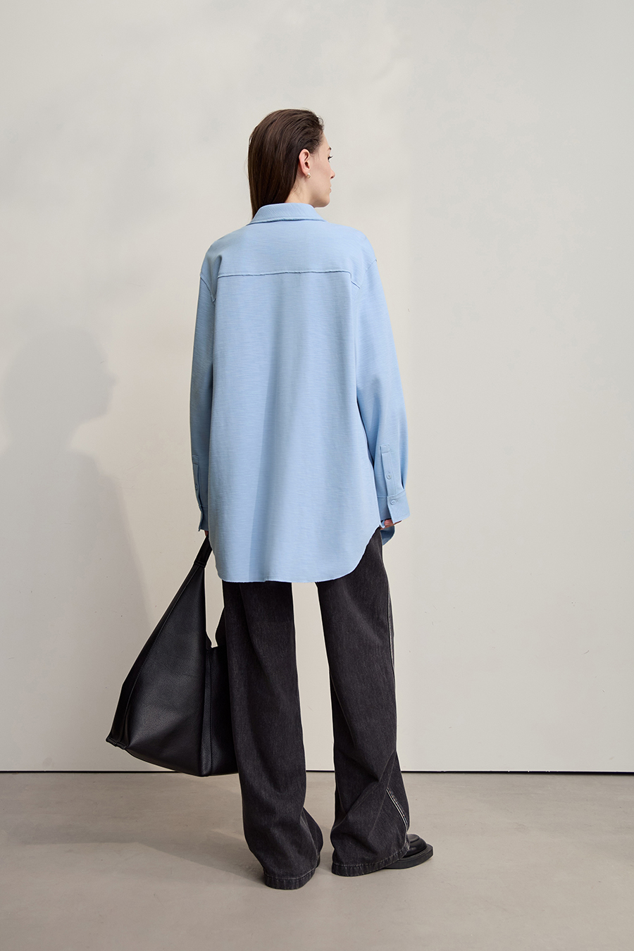 Heart Printed Drop-shoulder Shirt