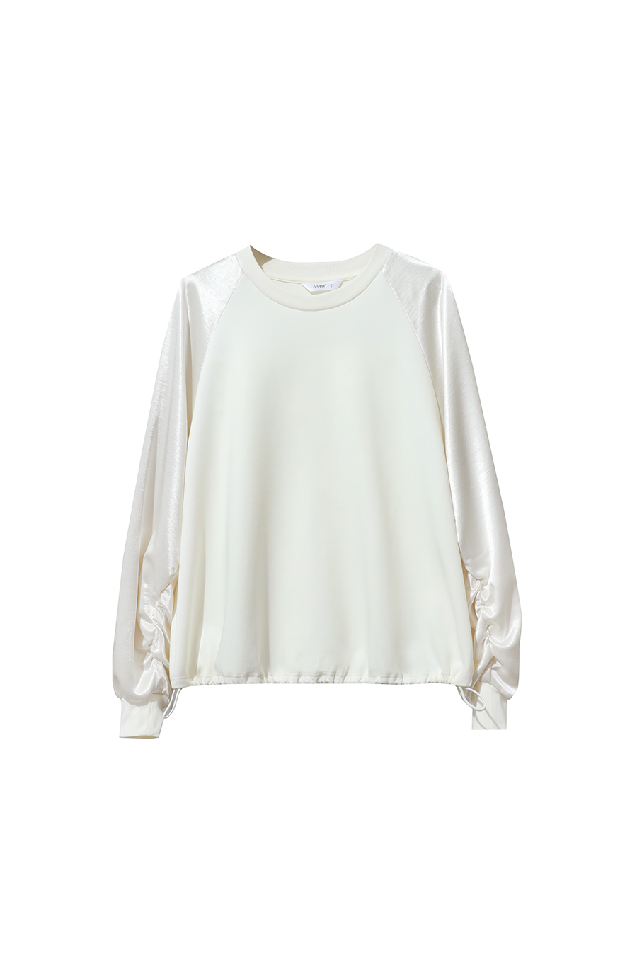 Air Layer Patchwork Satin Sweatshirt