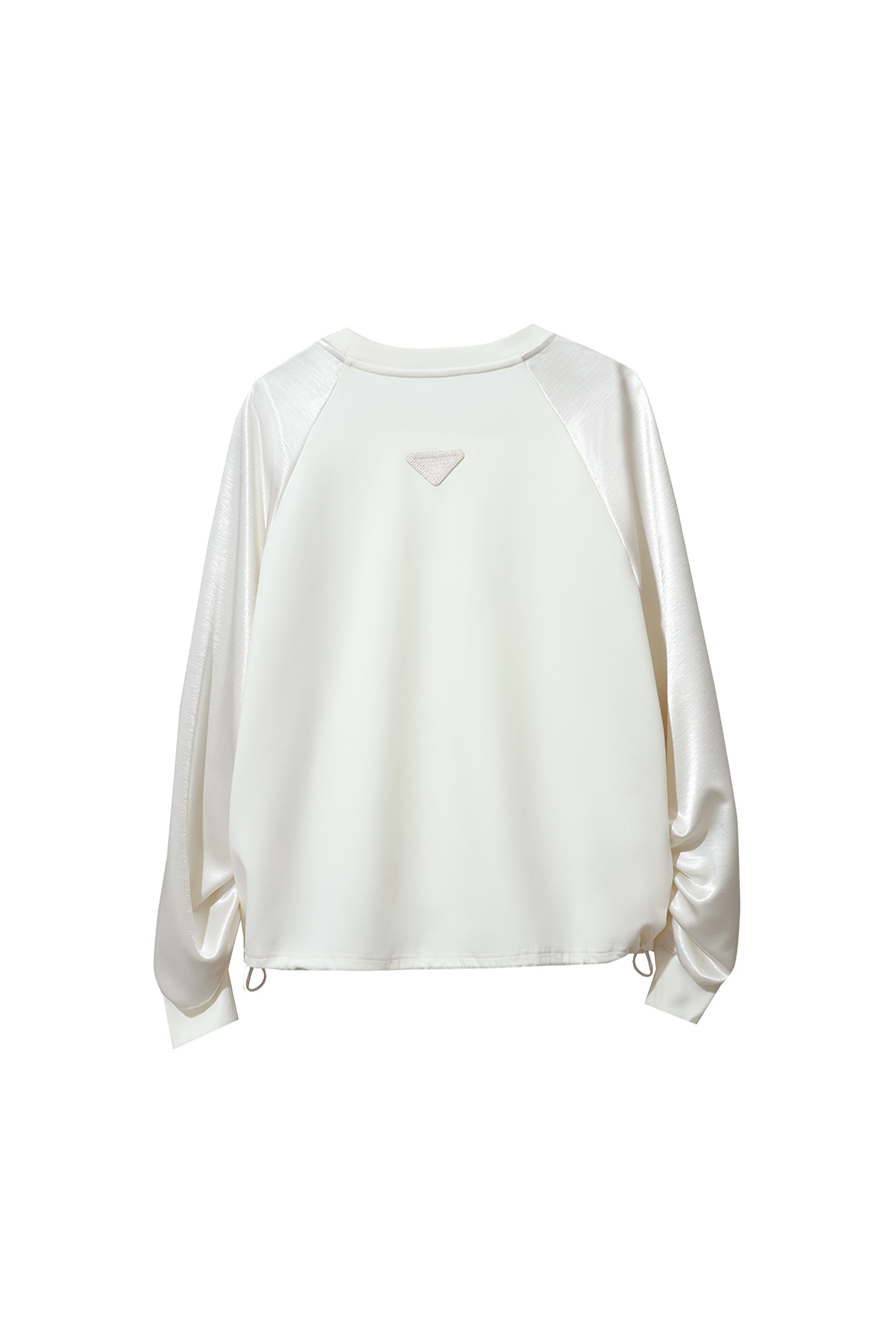 Air Layer Patchwork Satin Sweatshirt