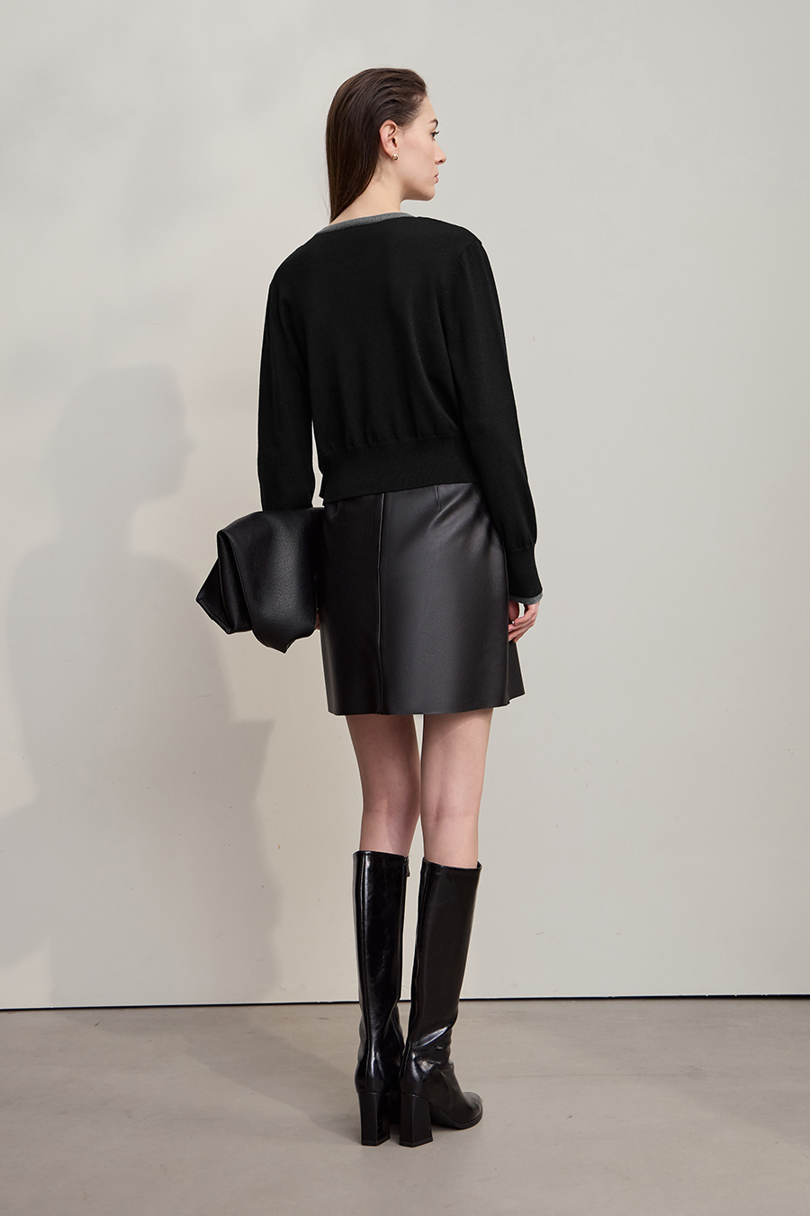 Fake Two-piece Knit Cardigan