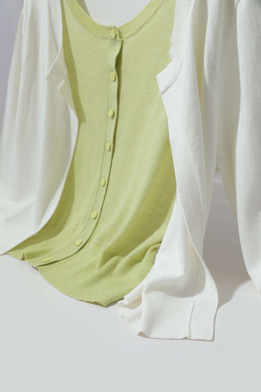 Fake Two-piece Knit Cardigan