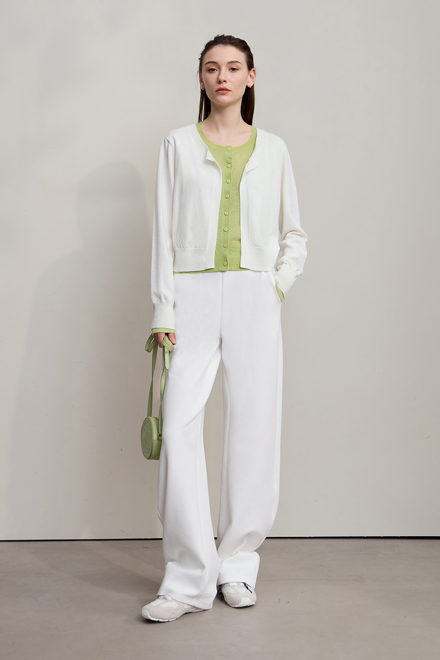 Fake Two-piece Knit Cardigan