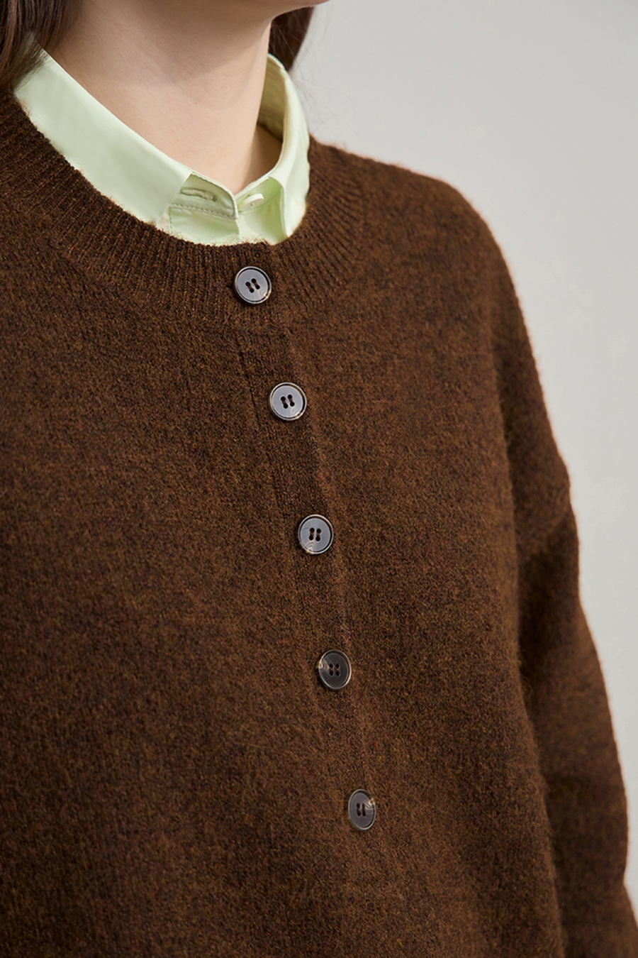 Loose Drop Shoulder Long Sleeve Sweater|AMII-AMII.com