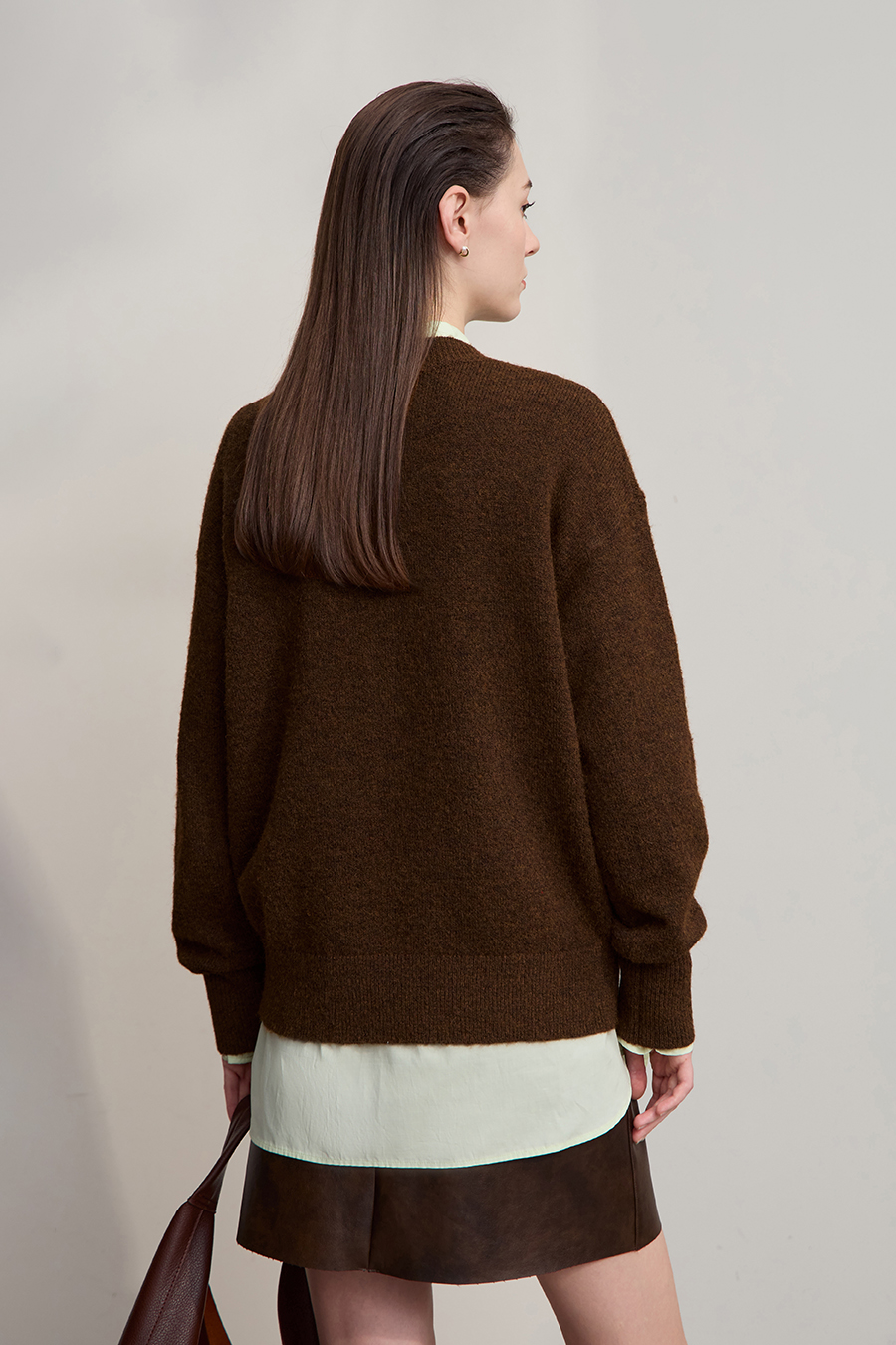 Loose Drop Shoulder Long Sleeve Sweater|AMII-AMII.com