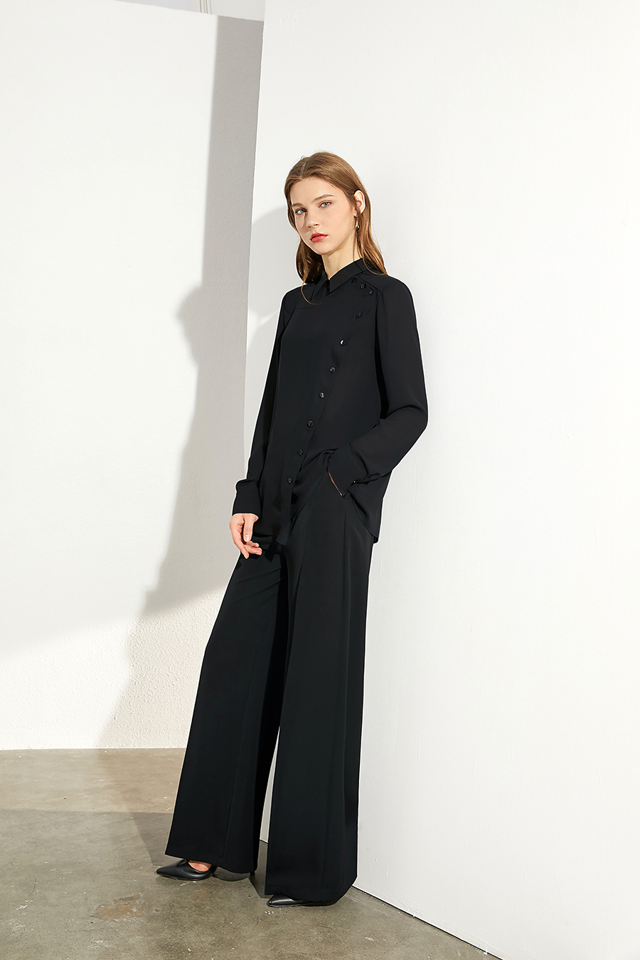 Irregular Design Chiffon Shirt|AMII-AMII.com