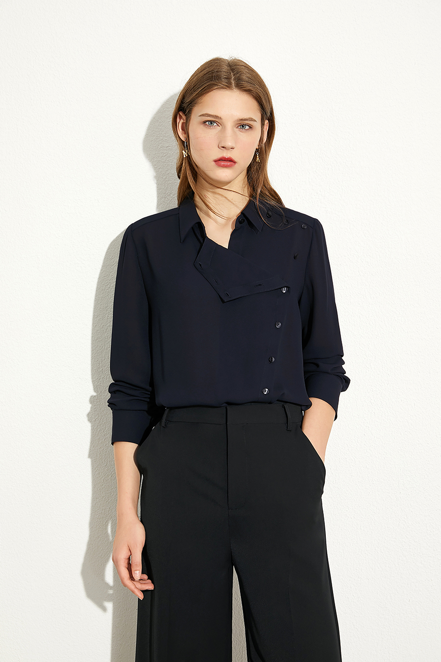 Irregular Design Chiffon Shirt|AMII-AMII.com