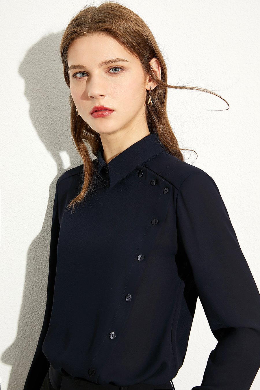 Irregular Design Chiffon Shirt|AMII-AMII.com