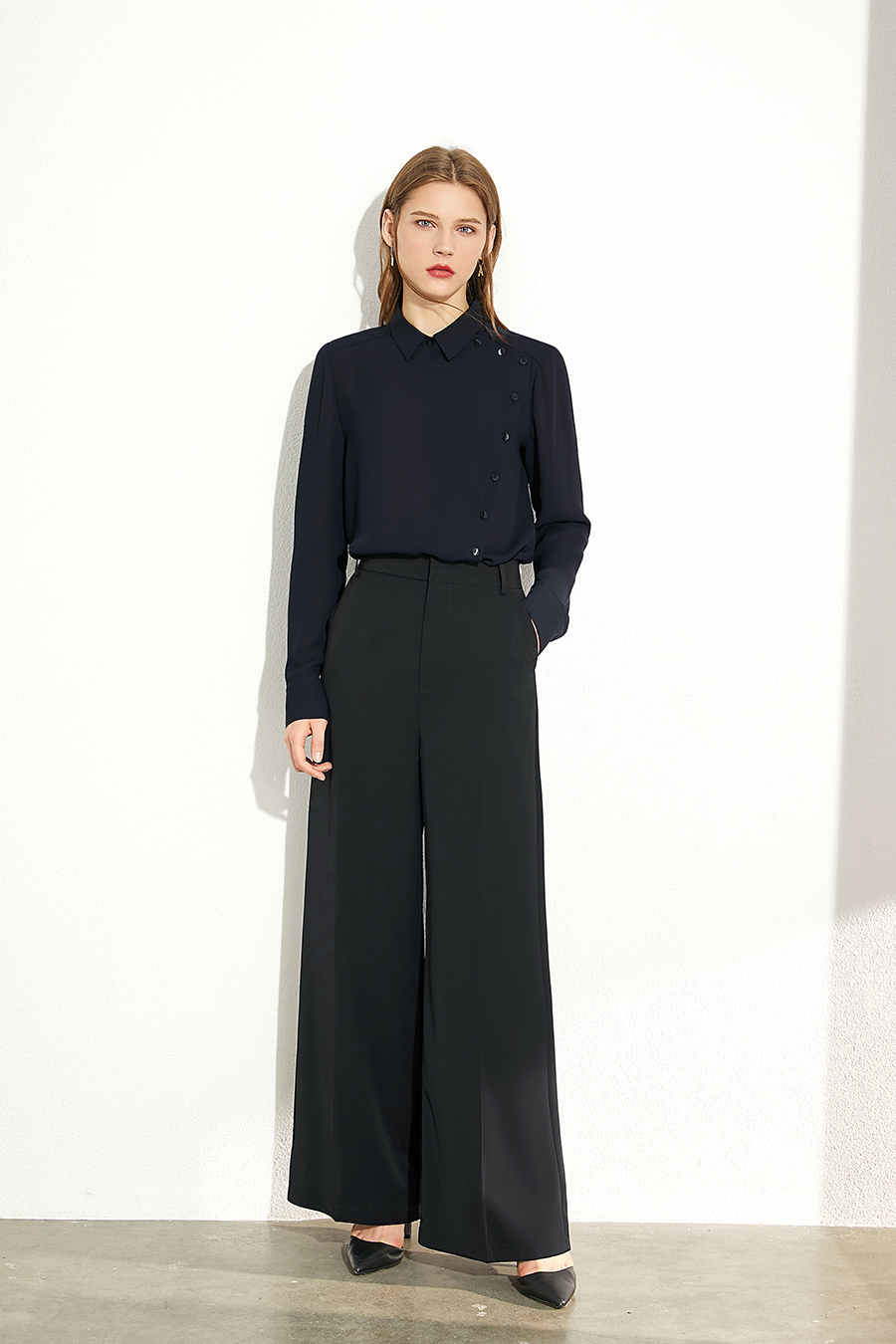 Irregular Design Chiffon Shirt|AMII-AMII.com