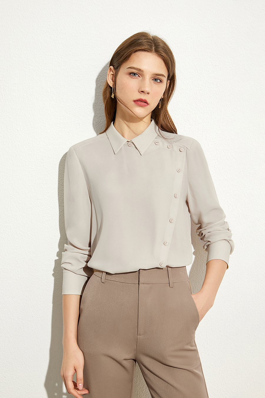 Irregular Design Chiffon Shirt|AMII-AMII.com