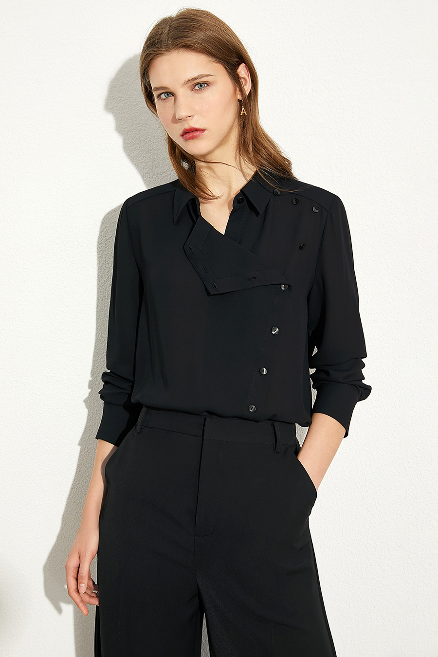 Irregular Design Chiffon Shirt|AMII-AMII.com