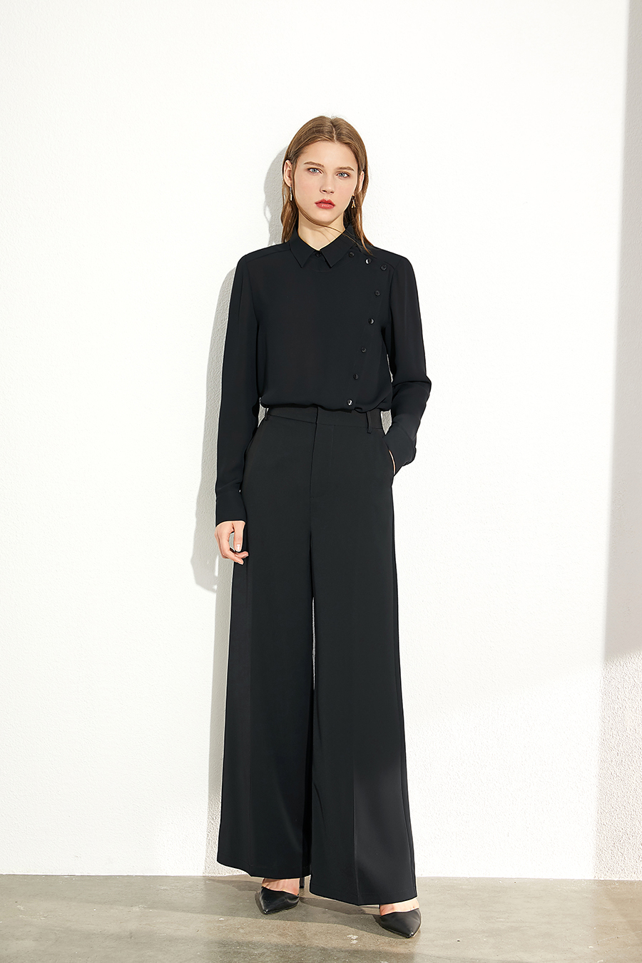 Irregular Design Chiffon Shirt|AMII-AMII.com