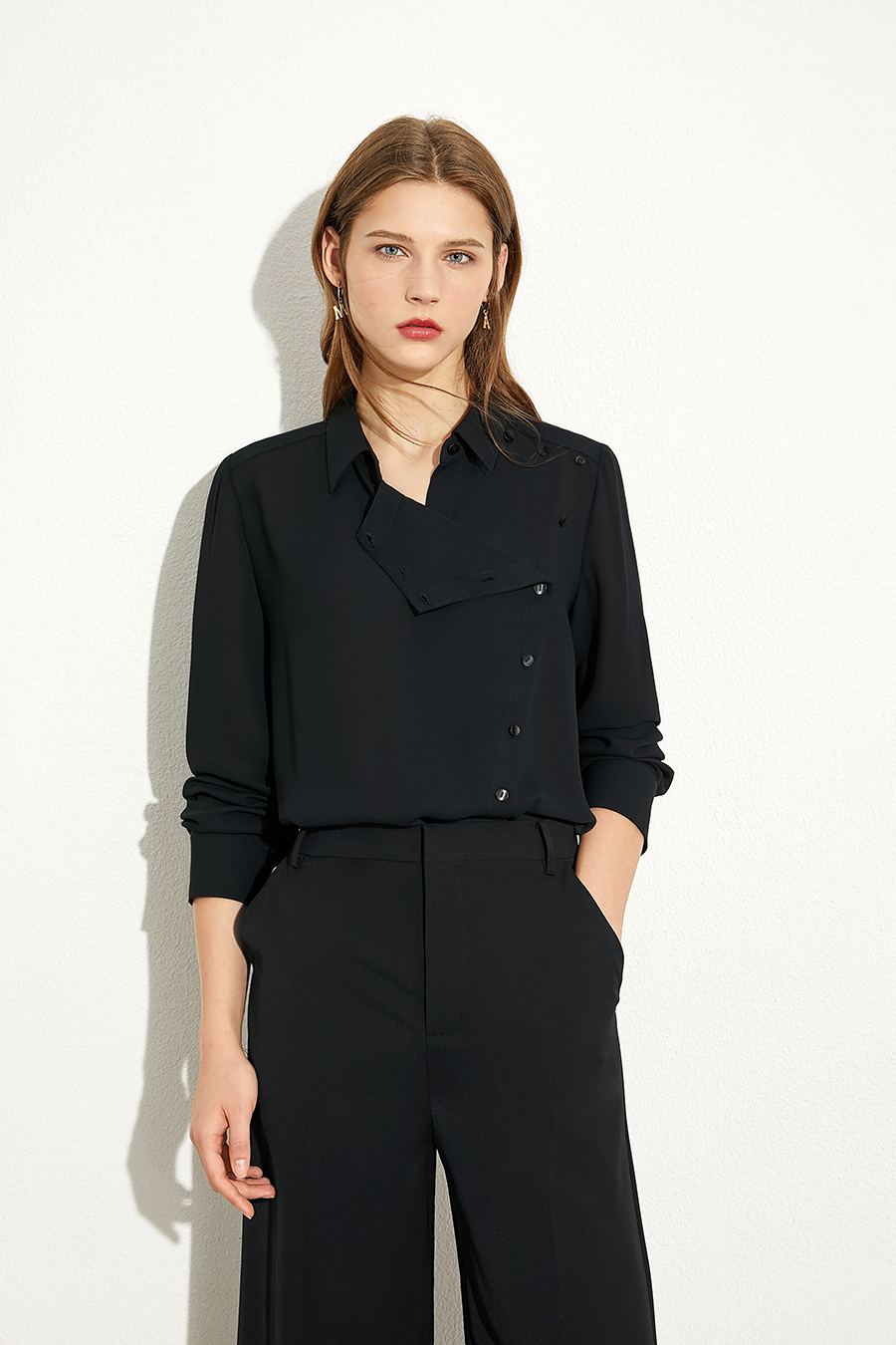 Irregular Design Chiffon Shirt|AMII-AMII.com