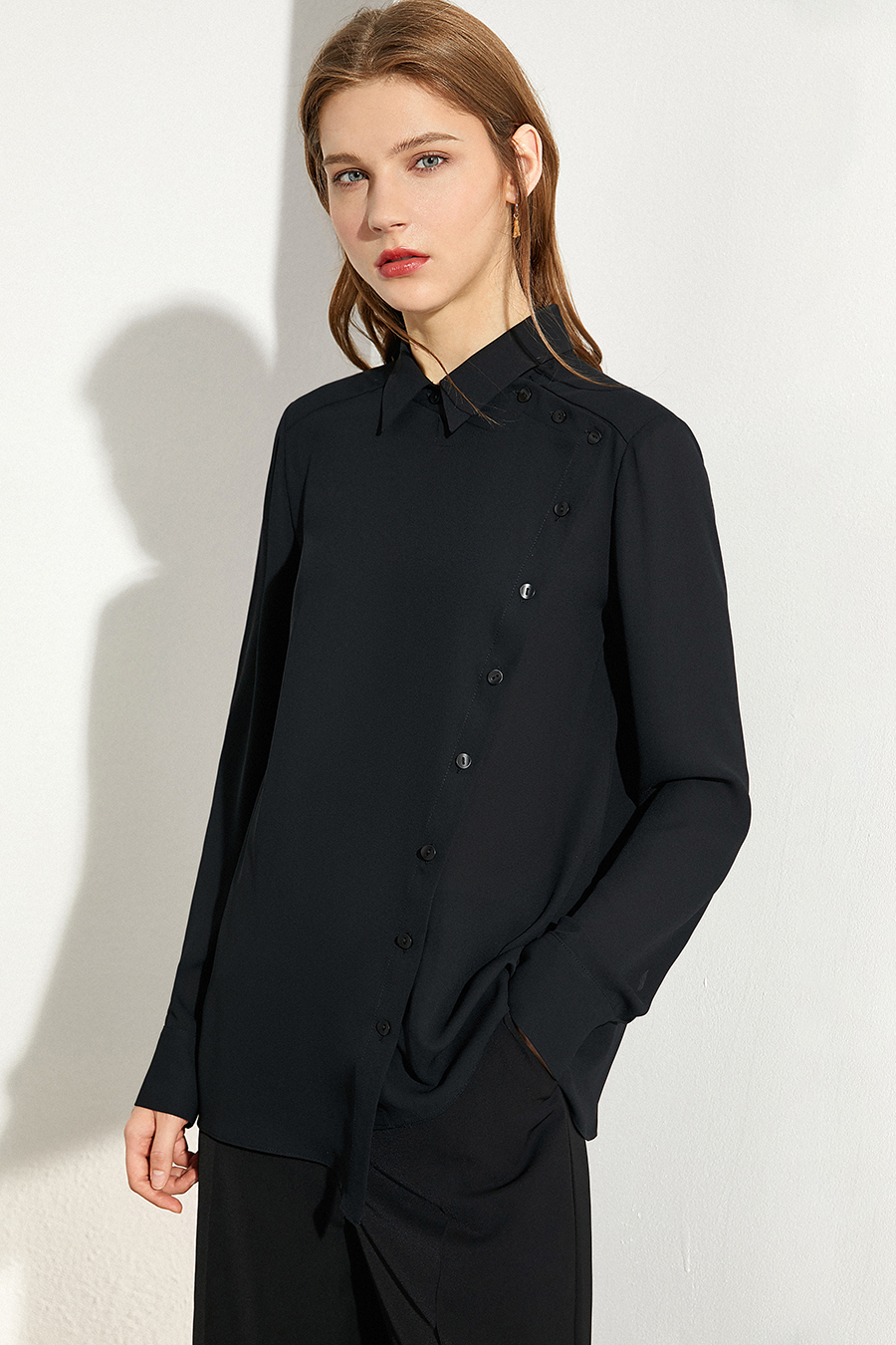 Irregular Design Chiffon Shirt|AMII-AMII.com