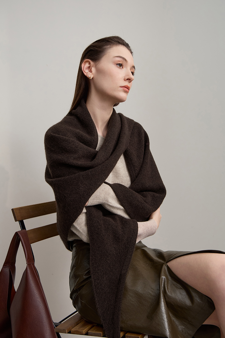 Versatile Triangle Shawl|AMII-AMII.com