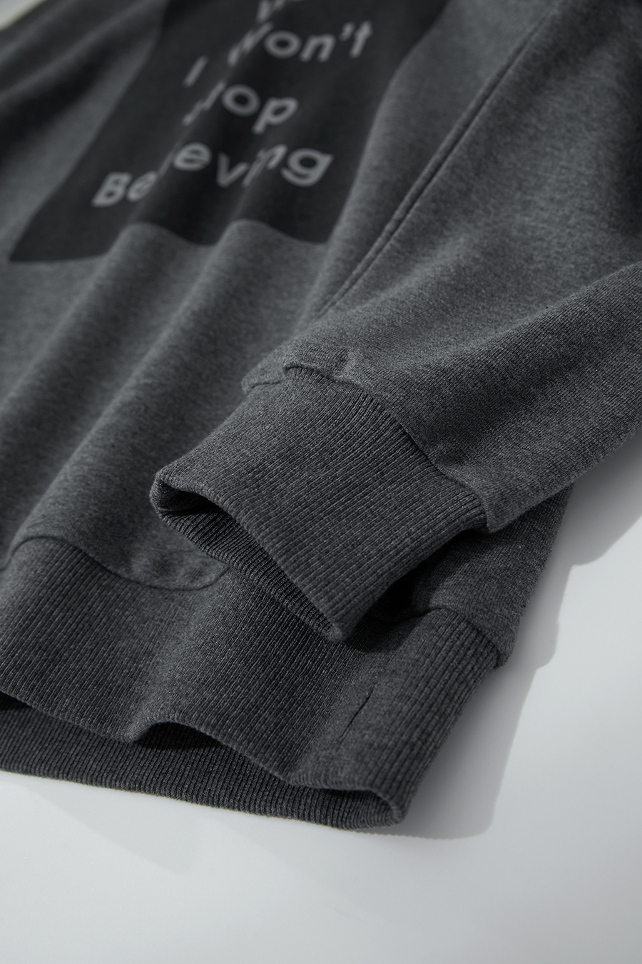 High Neck Letter Printed Sweatshirt|AMII-AMII.com