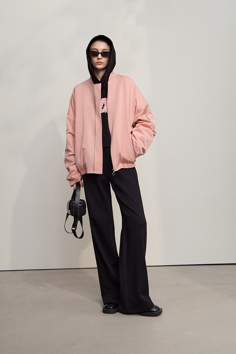 Satin Baseball Collar Jacket|AMII-AMII.com