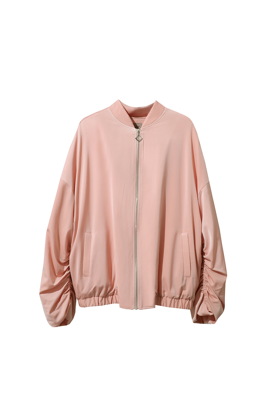 Satin Baseball Collar Jacket|AMII-AMII.com