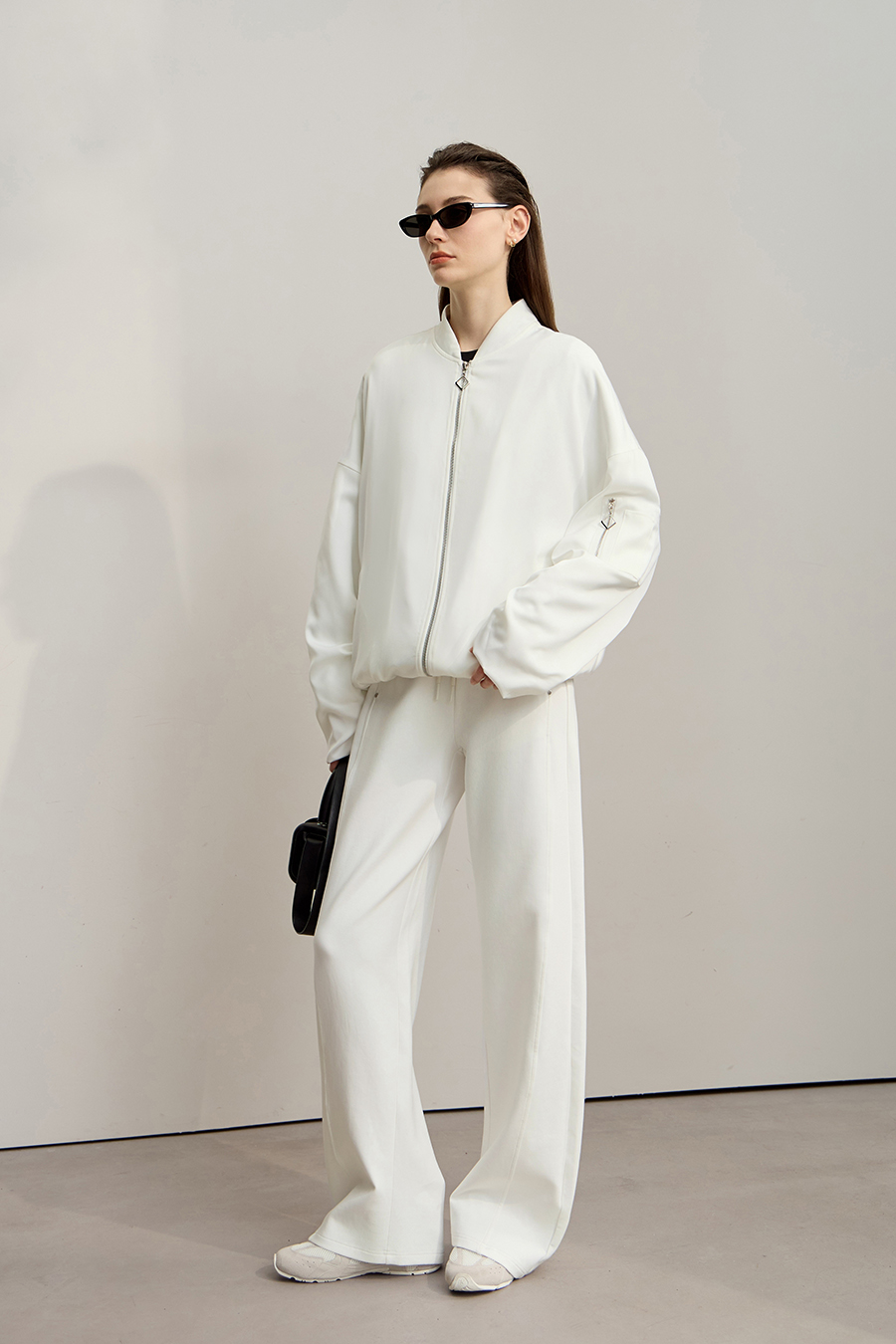 Satin Baseball Collar Jacket|AMII-AMII.com