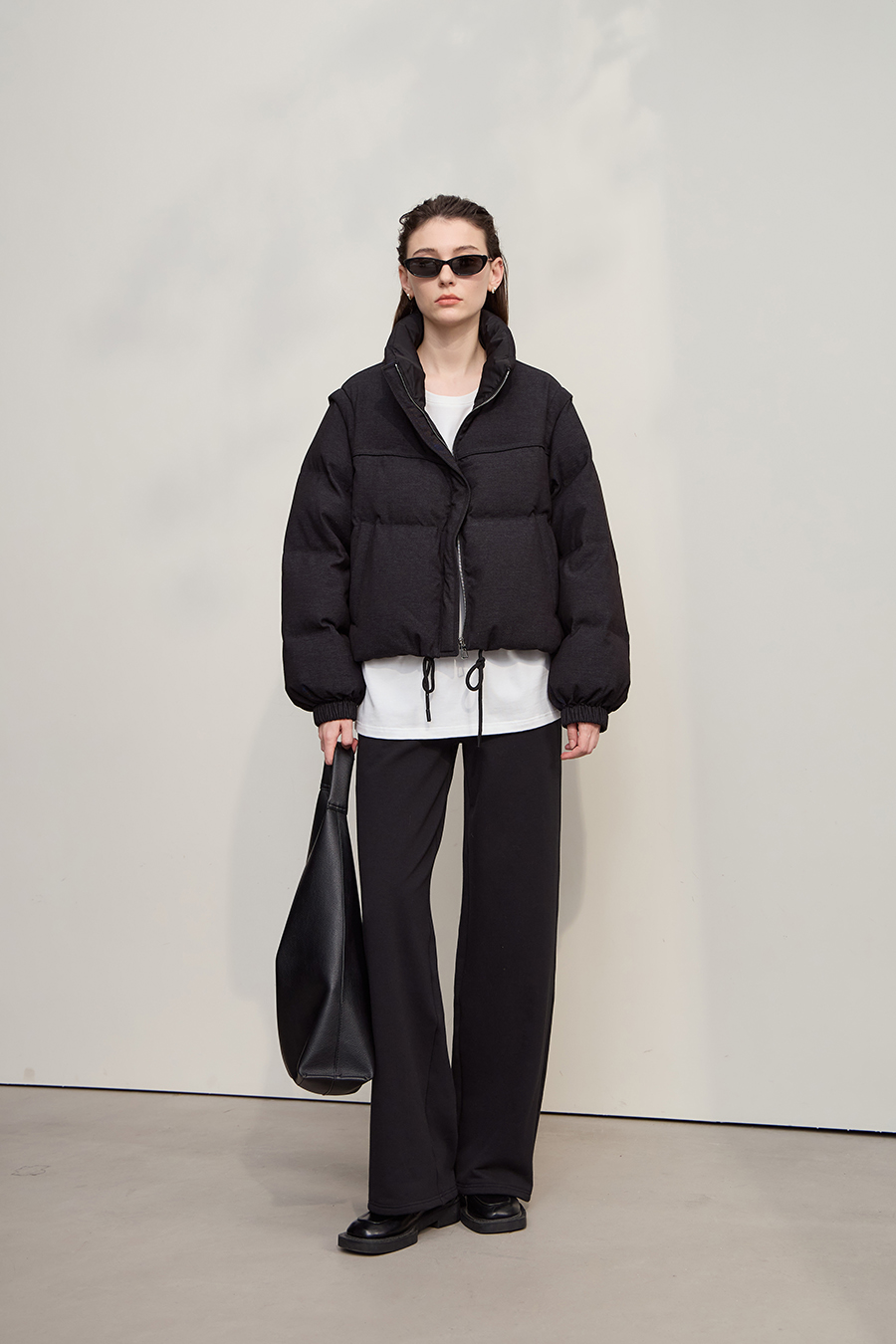 Bear Embroidered Brushed Pants|AMII-AMII.com