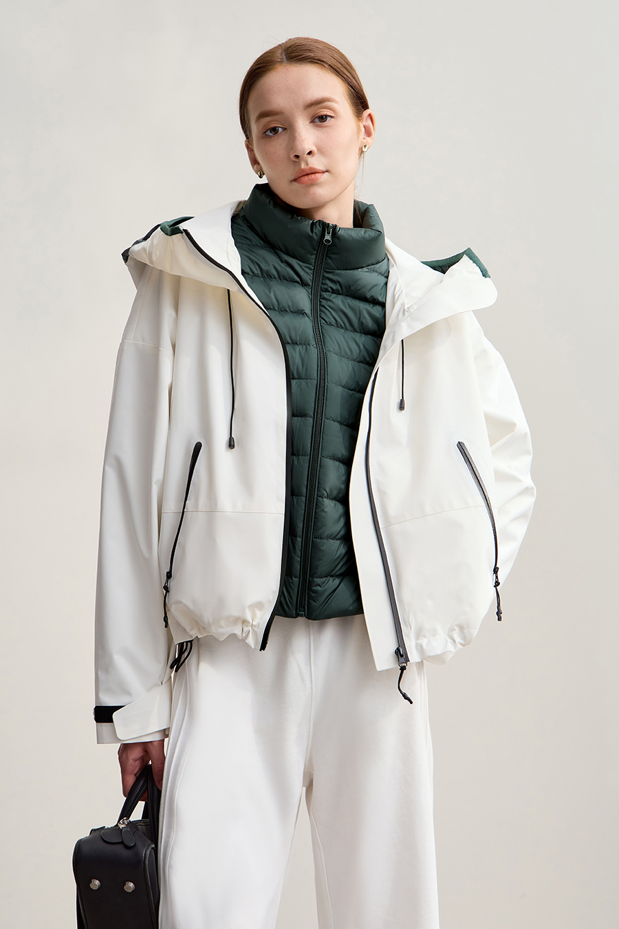 Color Block Two-Piece Down Jacket|AMII-AMII.com