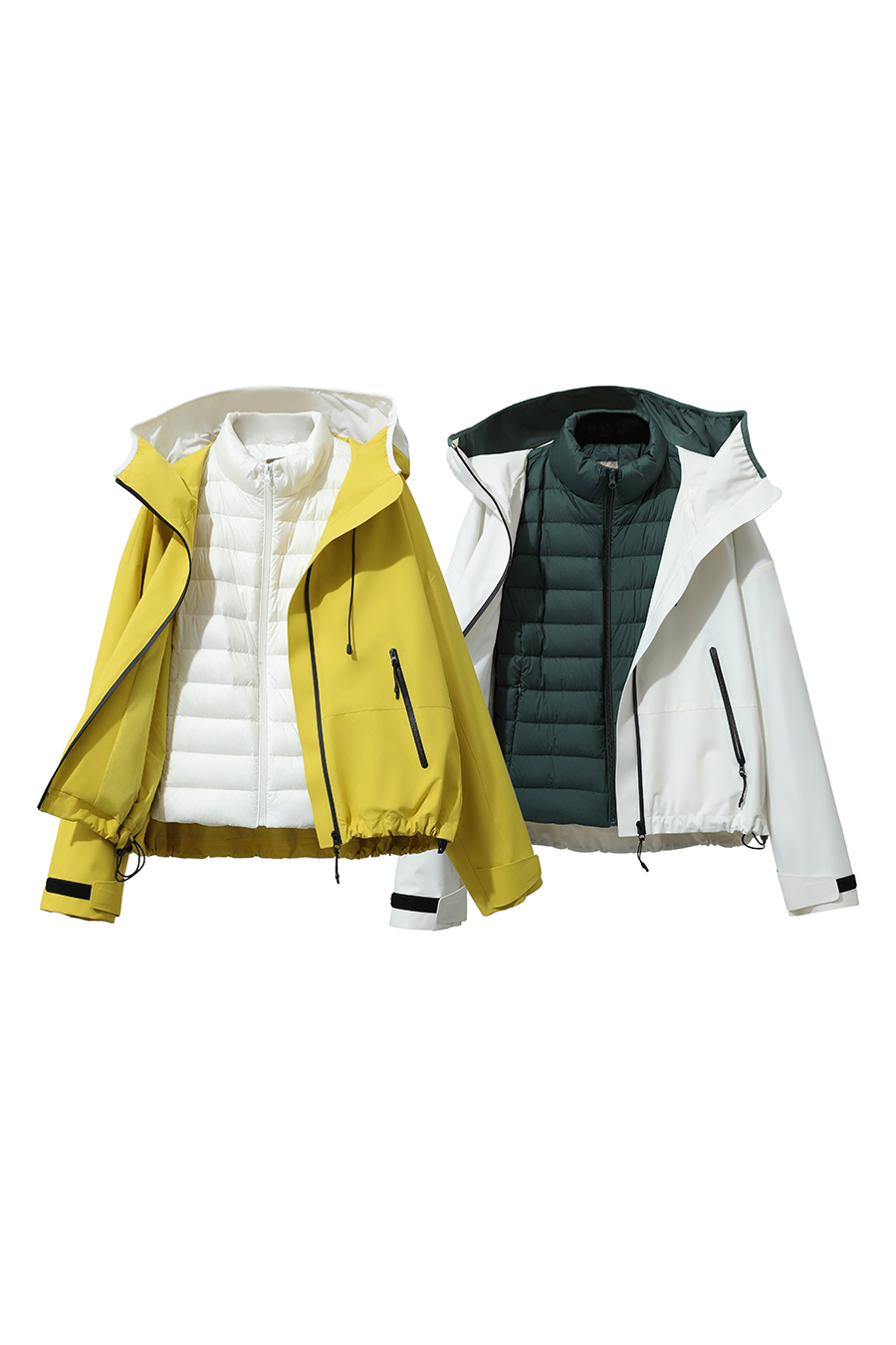 Color Block Two-Piece Down Jacket|AMII-AMII.com