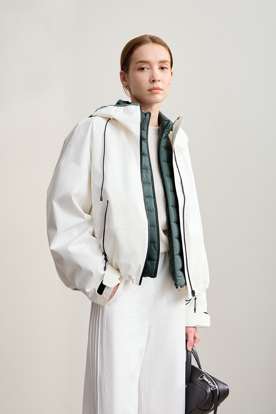 Color Block Two-Piece Down Jacket|AMII-AMII.com