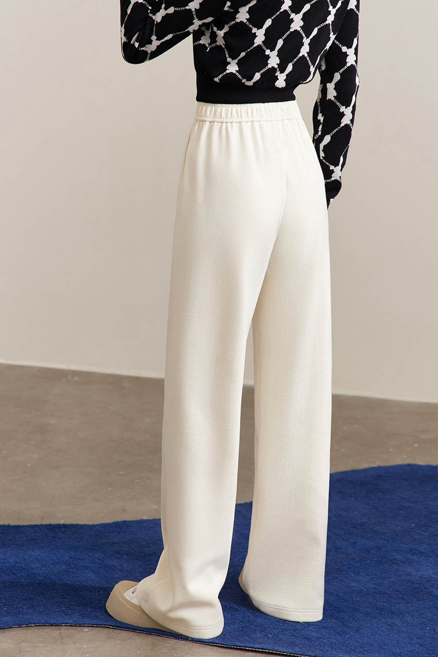 Brushed Straight Leg Casual Long Pants|AMII-AMII.com