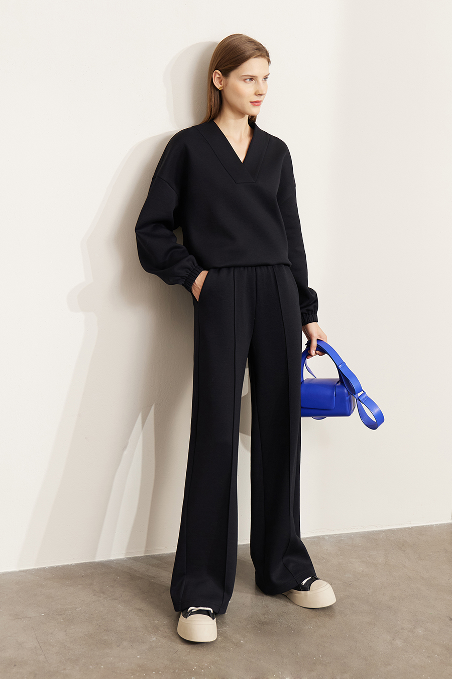 Brushed Straight Leg Casual Long Pants|AMII-AMII.com