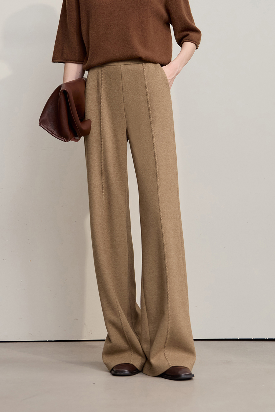 Knitted Acetate Wool Trousers